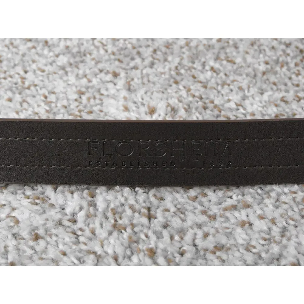 Florsheim 5-2096 Cognac Leather Belt Double Ribbed Sz 34 Classic Dress